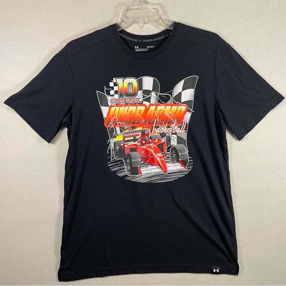 Under Armour Other - Under Armour Slam Dunk Indy Car Racing Graphic Tee Shirt Black Men’s Medium